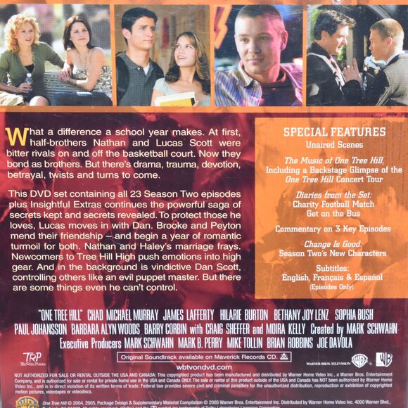 NOB One Tree Hill: Complete Second Season Two DVD Box Set New Sealed Bonus Disc - Picture 7 of 7